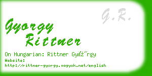 gyorgy rittner business card